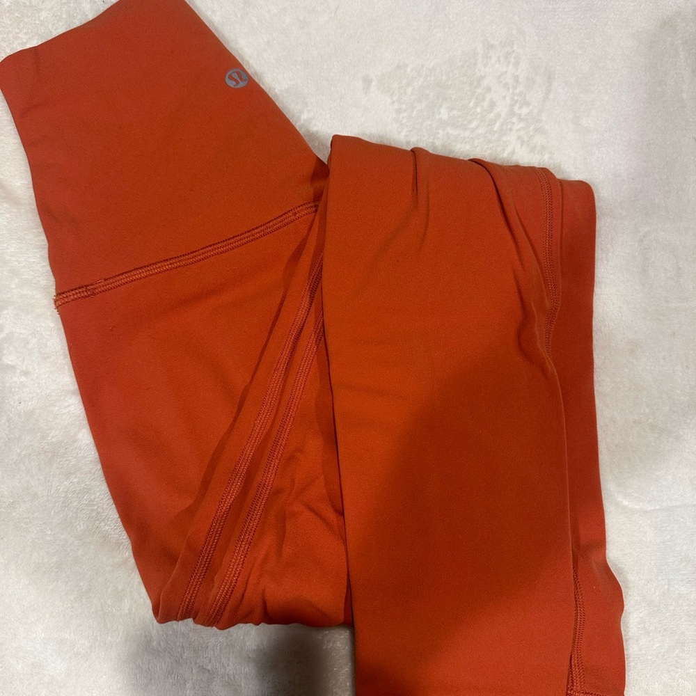 Burnt orange (mascot orange) lukulemon athletica align Leggings size 2